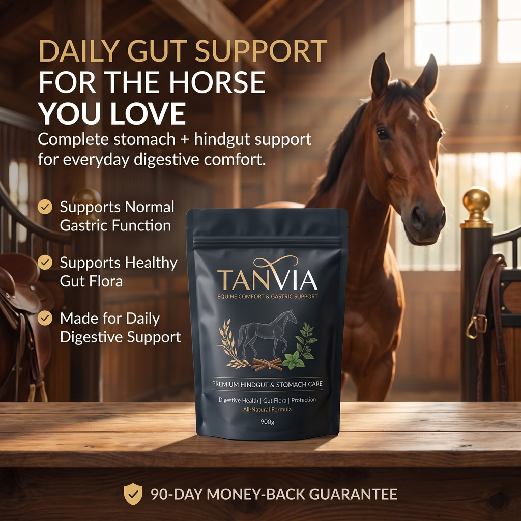 TANVIA Equine Comfort — Premium Gastric & Hindgut Support for Horses