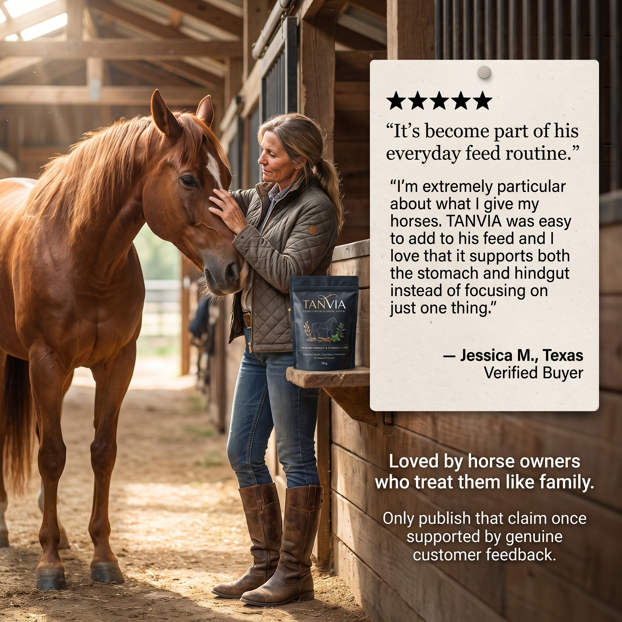 TANVIA Equine Comfort — Premium Gastric & Hindgut Support for Horses