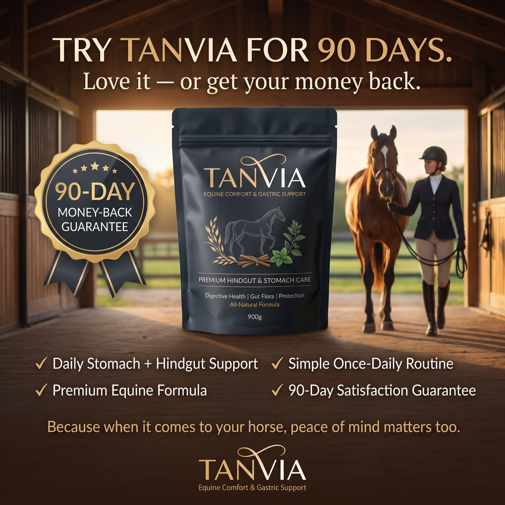 TANVIA Equine Comfort — Premium Gastric & Hindgut Support for Horses