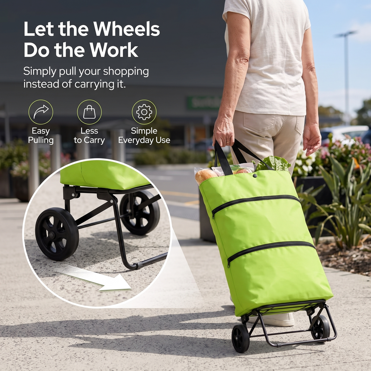 Foldable Rolling Shopping Bag