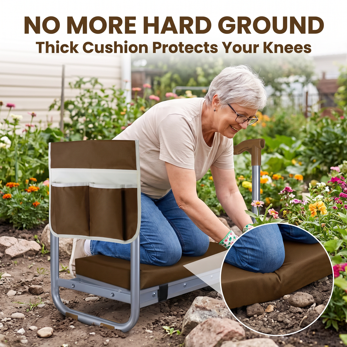 2-in-1 Garden Kneeler & Seat with Support Handles